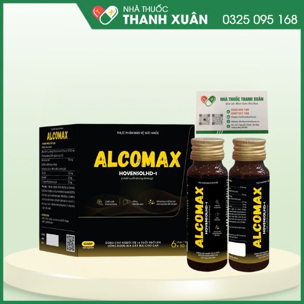 Giải rượu Alcomax hạn chế tác hại của rượu bia đối với gan, giải độc gan